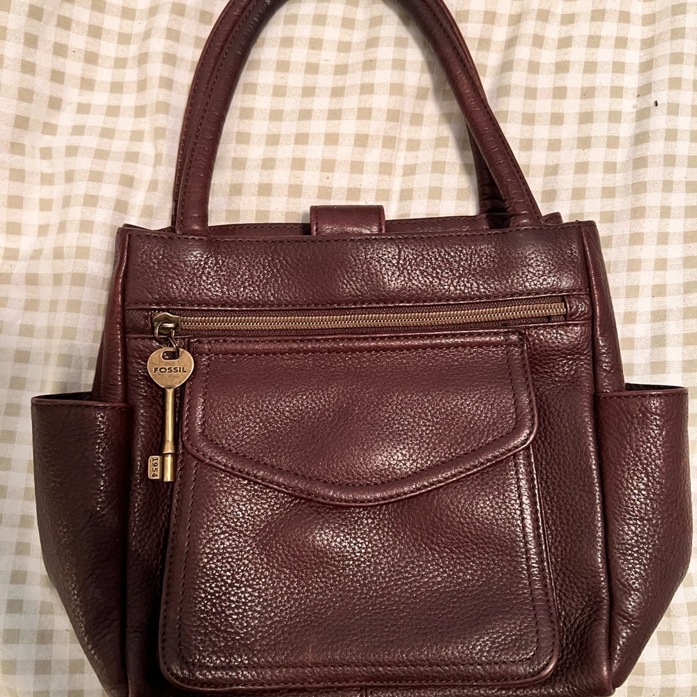 Fossil Dark Brown Leather Satchel